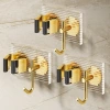 Mop wall-mounted clip hook, non-perforated mop broom, fixed hanging rack, acrylic bathroom and toilet storage Specification image